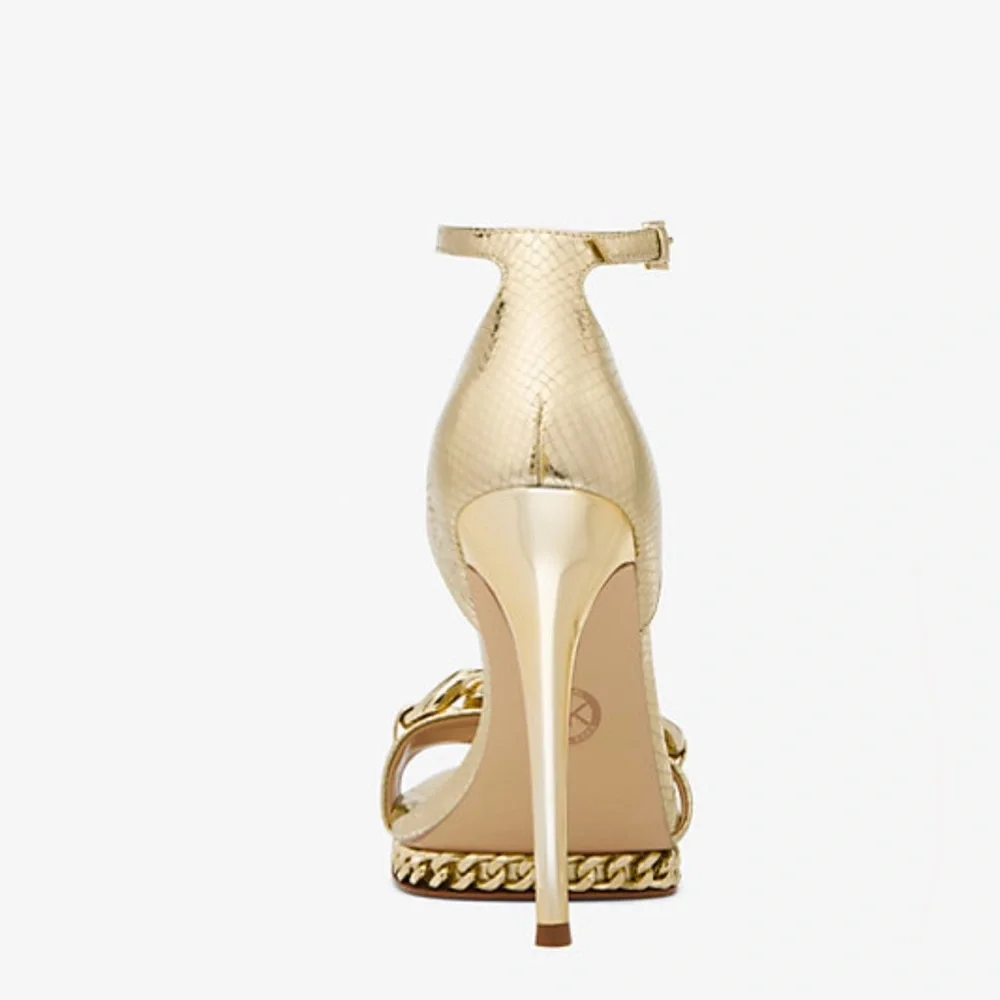 Michael‎ Kors Jordyn Metallic Snake Leather Platforms